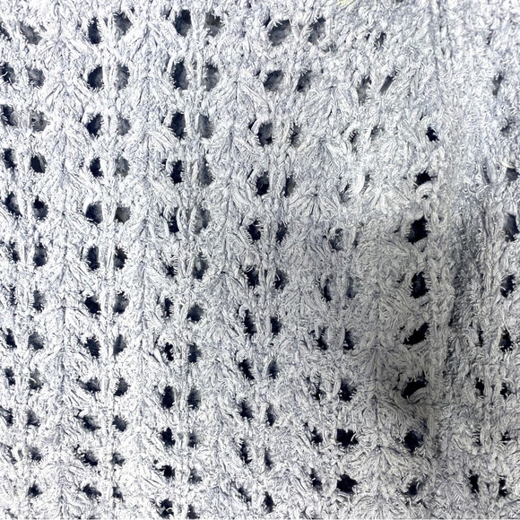 Free People SEASHELL POINTELLE TurtleNeck Cropped Sweater - L Large Pullover - Picture 8 of 9